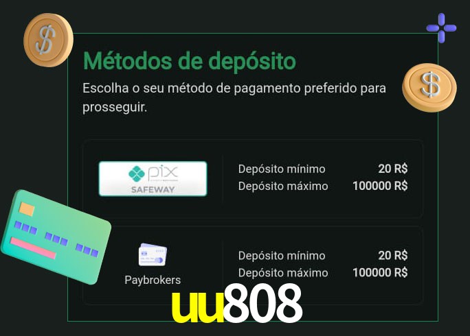 O cassino uu808 oferece uma grande variedade de métodos de pagamento